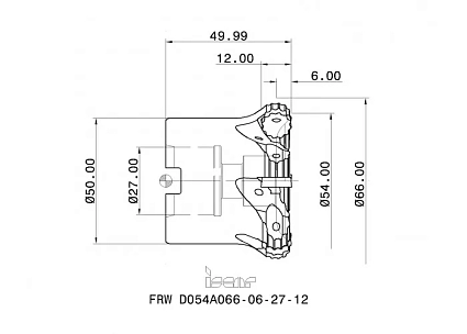 картинка Фреза торцевая FRW D054A066-06-27-12 от магазина Гурумарт