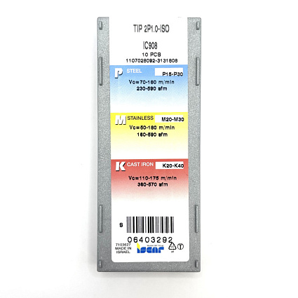 картинка Пластина резьбовая TIP 2P1.0-ISO IC908 от магазина Гурумарт