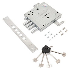 Замок Border (Бордер) врезной сувальдный с защёлкой ЗВ9-8 МК4Т/15 с тягами, 5 кл. 77741 от интнрнет-магазина Замки-НТ