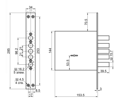 Замок врезной сувальдный Border (Бордер) ЗВ8-8 К5/15 71601, 5 кл. от интернет-площадки Гурумарт