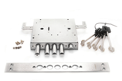 Замок Border (Бордер) врезной сувальдный с защёлкой ЗВ9-8 МК4Т/15 с тягами, 5 кл. 77741 от интернет-площадки Гурумарт
