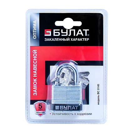 БУЛАТ ВС 0140 стальной 5кл. d=6мм Замок навесной от интернет площадки Гурумарт