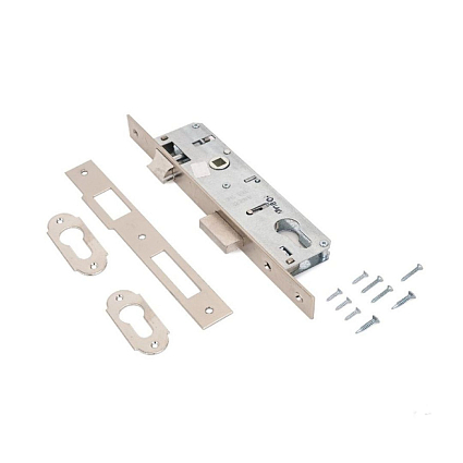 KALE 153 20mm W/B никель м/о 85мм без ЦМ Замок врезной б/руч от интернет площадки Гурумарт