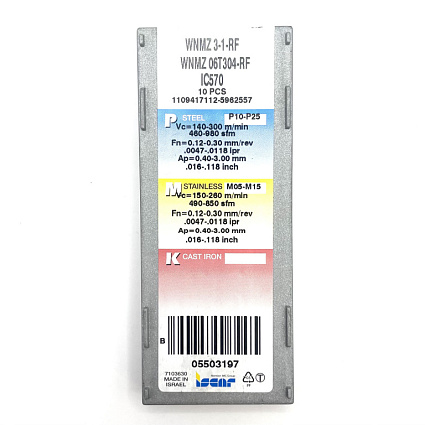 картинка Пластина токарная WNMZ 06T304-RF  IC570 от магазина Гурумарт