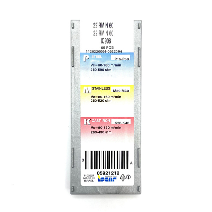 картинка Пластина резьбовая 22IRM N 60  IC908 от магазина Гурумарт