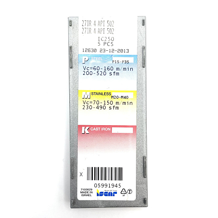 картинка Пластина резьбовая 27IR 4 API 502  IC250 от магазина Гурумарт