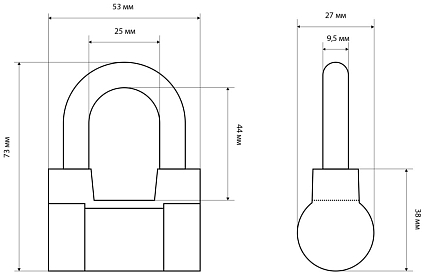 СТАНДАРТ AL-660 d9,5мм ЕВРОПАКЕТ Замок навесной от интернет площадки Гурумарт