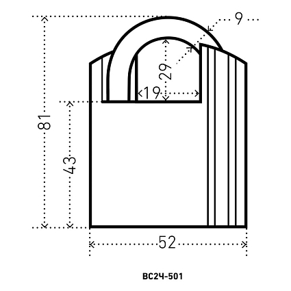 АЛЛЮР ВС2Ч-501 (HA-501) d8,5мм 4кл. Замок навесной   от интернет площадки Гурумарт