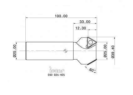 картинка Фреза фасочная E60 D25-W25 от магазина Гурумарт