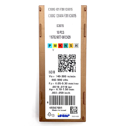 картинка Пластина токарная CNMG 120404-F3M  IC6015 от магазина Гурумарт