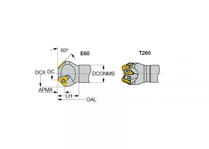картинка Фреза фасочная E60 D25-W25 от магазина Гурумарт