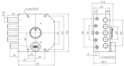 Замок накладной СЕНАТ ЗНС3М-4 3КЛ. Б/О 376 от интернет площадки Гурумарт