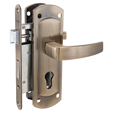 Замок врезной АЛЛЮР ЗВ4-1/55A AB СТ.БРОНЗА АВТОМАТ ДЛЯ КАЛИТОК БЕЗ Ц/МЕХ. от интнрнет-магазина Замки-НТ