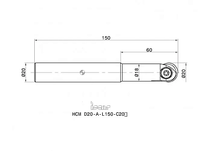 картинка Фреза концевая HCM D20-A-L150-C20 от магазина Гурумарт