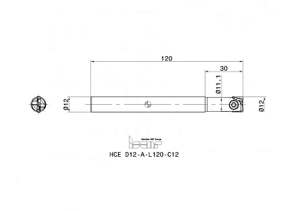 картинка Фреза концевая HCE D12-A-L120-C12 от магазина Гурумарт